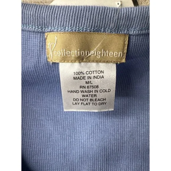 Collection Eighteen Sleeveless Light Blue Maxi Dress Tie Waist & Ruffled Hem - Picture 4 of 6